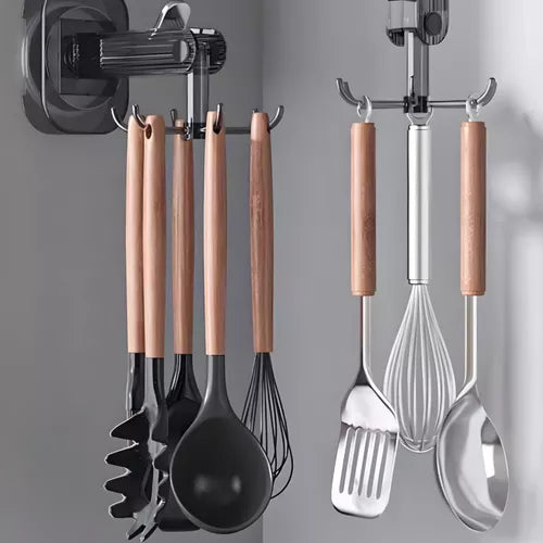 Par de Ganchos De Cocina Flexible y Adhesivo